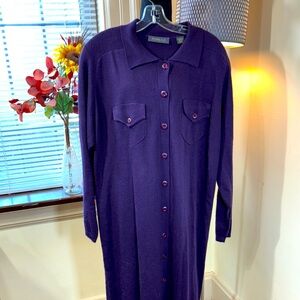 Purple Button-Up Women's Maxi Dress (never worn 🙂)